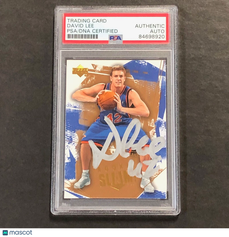 2005-06 Upper Deck Slam #97 David Lee Signed Card AUTO PSA Slabbed