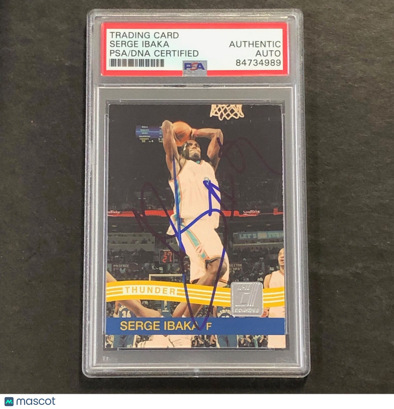 2010-11 Panini Donruss #137 Serge Ibaka Signed Card AUTO PSA Slabbed Thunder