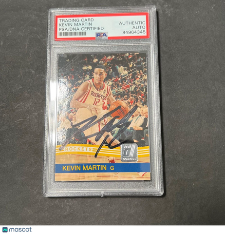2010-11 Panini Donruss #86 Kevin Martin Signed Card AUTO PSA Slabbed Rockets