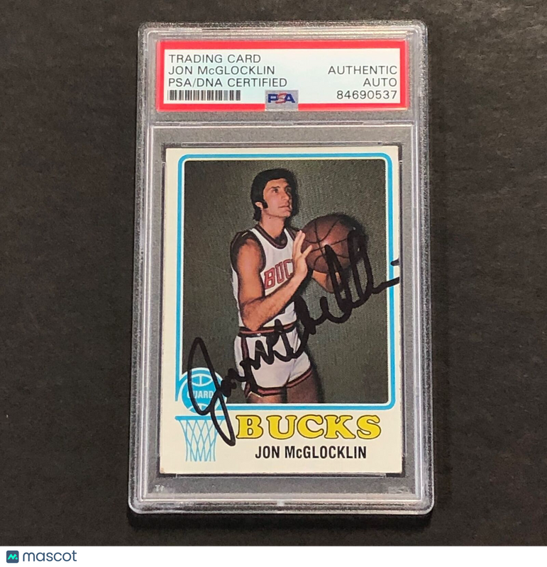 1974 Basketball Card #123 Jon McGlocklin Signed Card AUTO PSA/DNA Slabbed Bucks