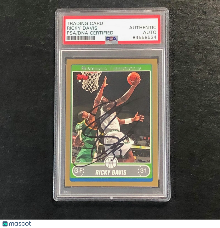 2006-07 Topps Gold #85 Ricky Davis Signed Card Auto PSA Slabbed Boston Celtics
