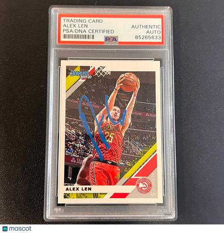 2019-20 Panini Donruss Basketball #7 Alex Len Signed Card AUTO PSA Slabbed Hawks