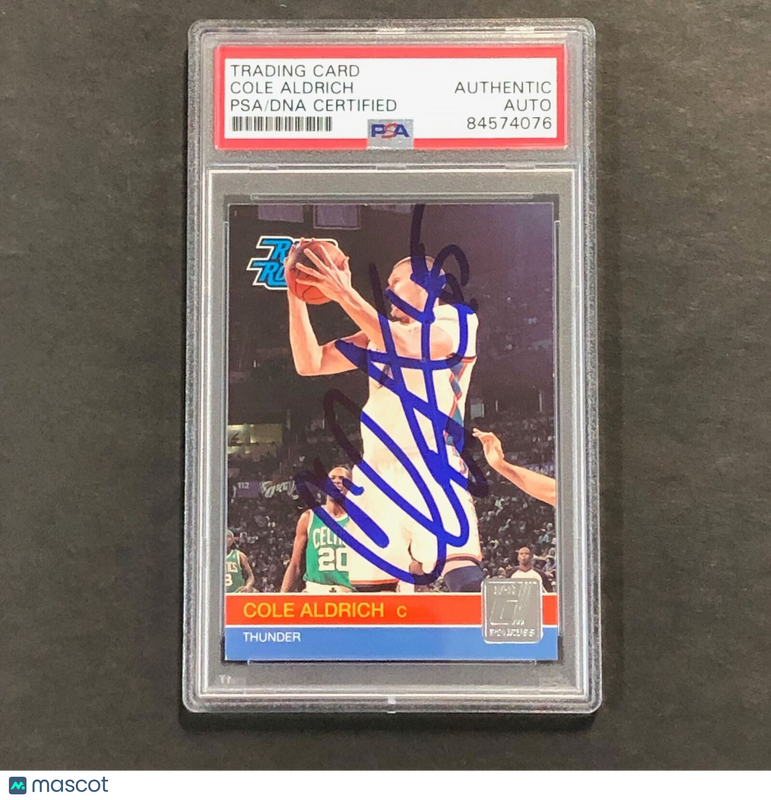 2010-11 Donruss Rated Rookie #238 Cole Aldrich Signed Card AUTO PSA Slabbed RC T