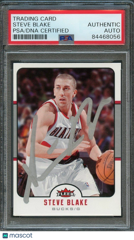 2006-07 Fleer #157 Steve Blake Signed Card AUTO PSA Slabbed Bucks
