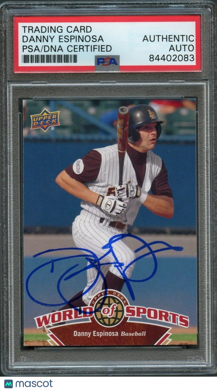 2010 Upper Deck World of Sports #135 Danny Espinosa Signed Card PSA Slabbed Auto