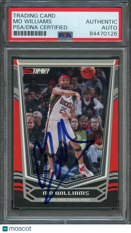 2008-09 Topps Tip-Off #28 Maurice Mo Williams Signed Card AUTO PSA Slabbed Caval