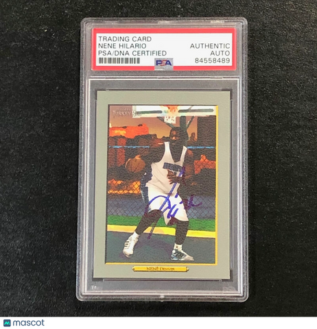 2006-07 Topps Turkey Red #137 Nene HilarioSigned Card Auto PSA Slabbed Nuggets