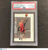 2001 Fleer Premium #15 DerMarr Johnson Signed Card AUTO PSA Slabbed Hawks