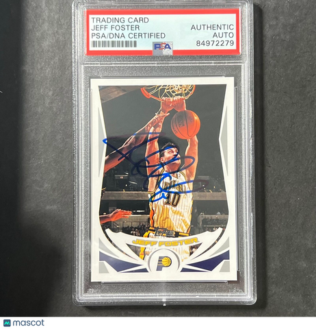 2004-05 Topps #98 Jeff Foster Signed Card Auto PSA Slabbed Pacers