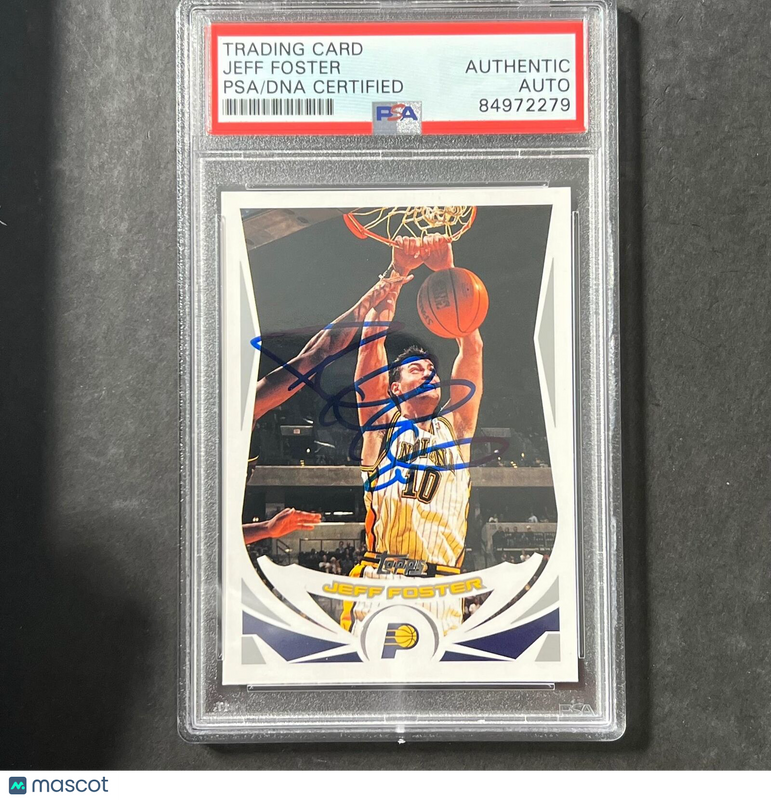 2004-05 Topps #98 Jeff Foster Signed Card Auto PSA Slabbed Pacers
