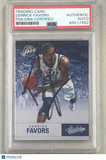 2012-13 Absolute Basketball #18 Derrick Favors Signed Card AUTO PSA Slabbed Jazz