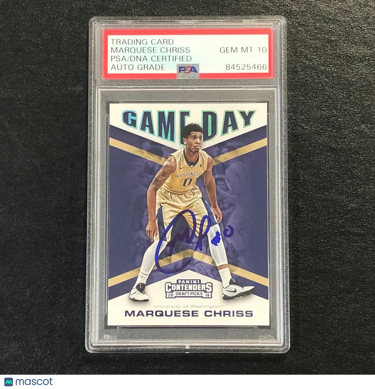 2016-17 Contenders Draft Picks #7 Marquese Chriss Signed Card AUTO 10 PSA Slabbe