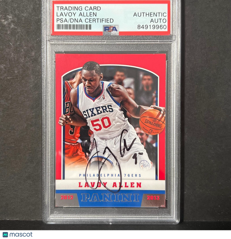 2012-13 PANINI #247 LAVOY ALLEN Signed Card AUTO PSA Slabbed 76ers
