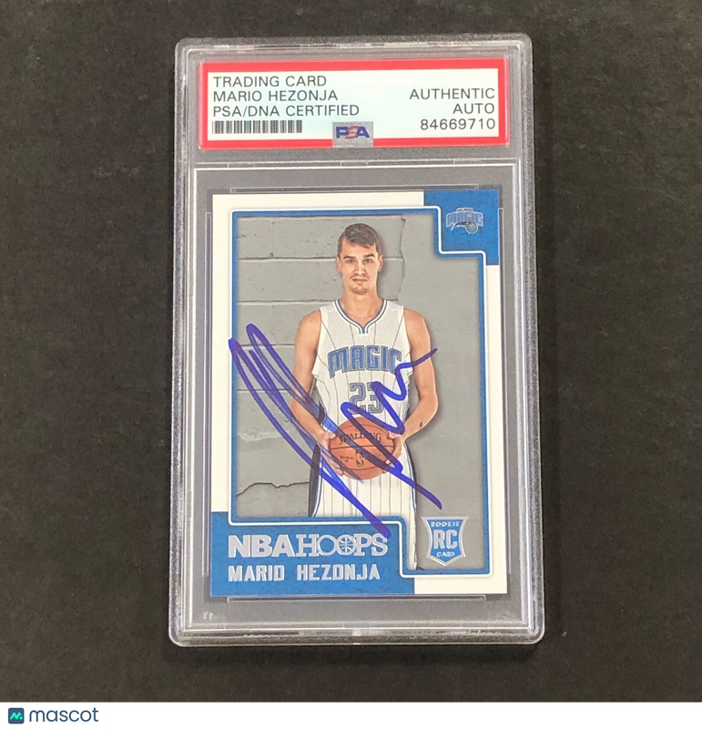 2015-16 NBA Hoops #285 Mario Hezonja Signed Rookie Card AUTO PSA/DNA Slabbed RC