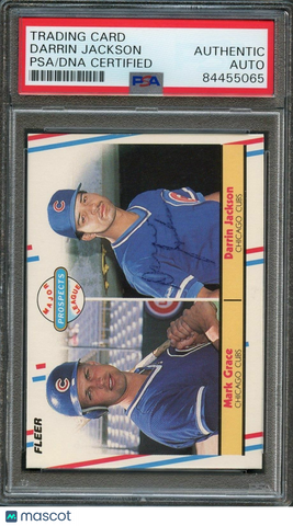 1988 Fleer #641 Darrin Jackson Signed Card PSA Slabbed Auto Cubs