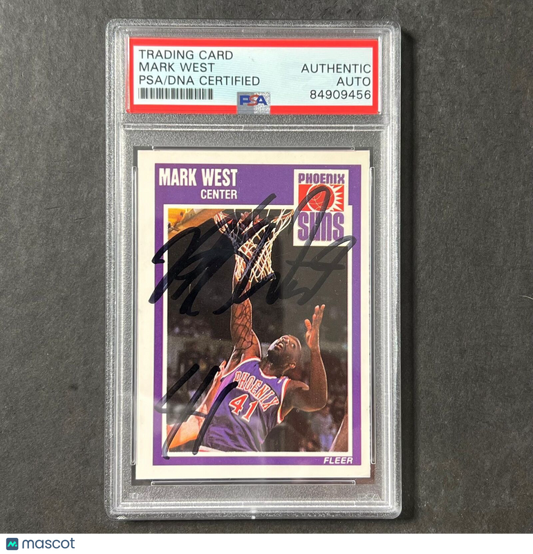 1990-91 NBA Hoops #125 Mark West Signed Card AUTO PSA Slabbed Suns