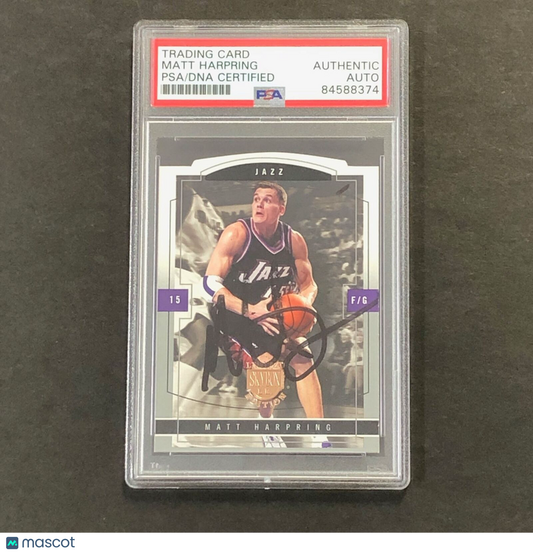 2003-04 Skybox Limited #68 Matt Harpring Signed Card AUTO PSA Slabbed Jazz