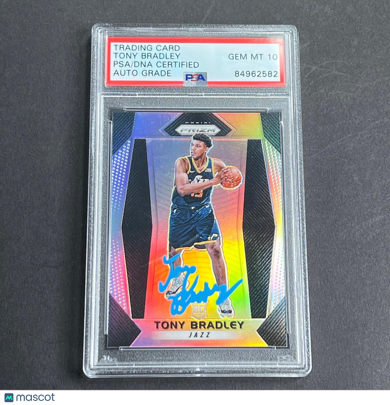 2017-18 Panini Prizim #118 Tony Bradley Signed Card AUTO PSA Slabbed RC Jazz