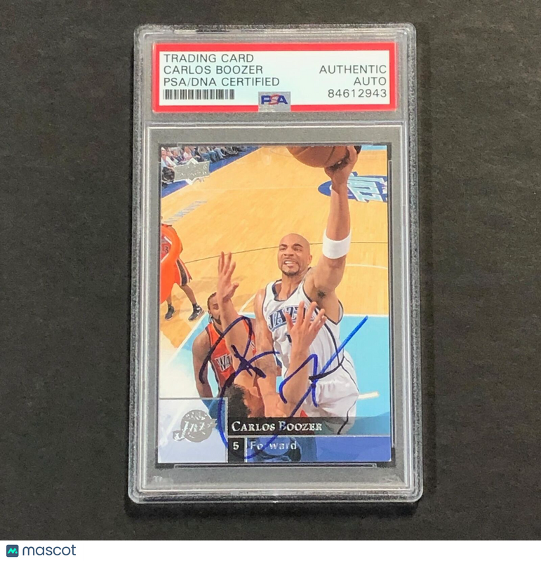 2009-10 Upper Deck #188 Carlos Boozer Signed Card AUTO PSA Slabbed Jazz