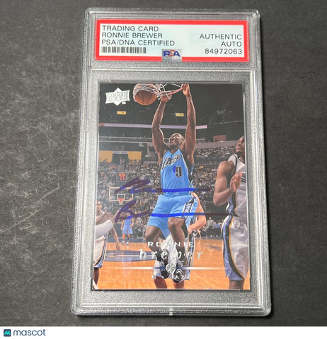 2008-09 Upper Deck #193 Ronnie Brewer Signed Card AUTO PSA Slabbed Jazz