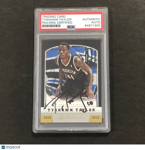 2012-13 Panini #240 Tyshawn Taylor Signed Card PSA Slabbed Nets