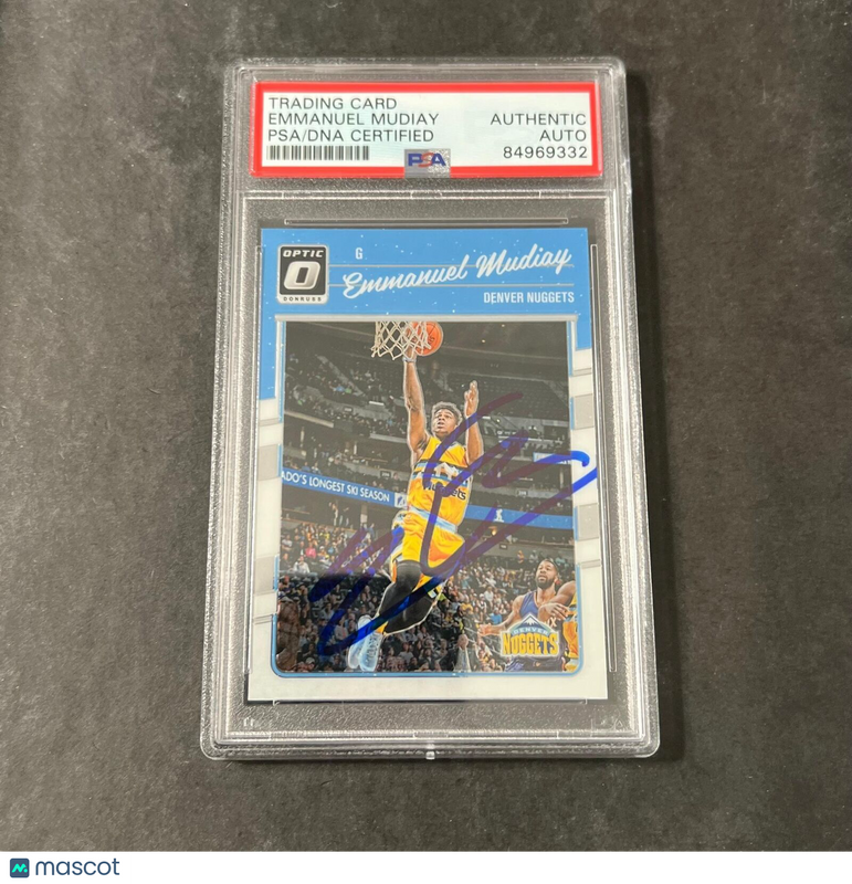 2016-17 Donruss #85 Emmanuel Mudiay Signed Card AUTO PSA Slabbed Nuggets