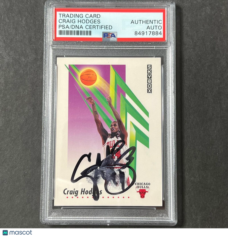 1990-91 Skybox #37 Craig Hodges Signed Card AUTO PSA Slabbed Bulls