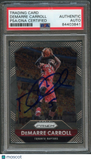 2015-16 Panini Prizm #101 DeMarre Carroll Signed Card AUTO PSA Slabbed Raptors