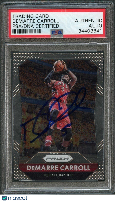 2015-16 Panini Prizm #101 DeMarre Carroll Signed Card AUTO PSA Slabbed Raptors