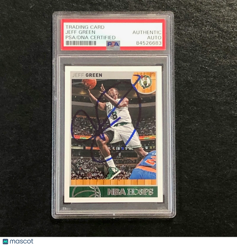 2013-14 Panini NBA Hoops #21 Jeff Green Signed Card Auto PSA/DNA Slabbed Celtics
