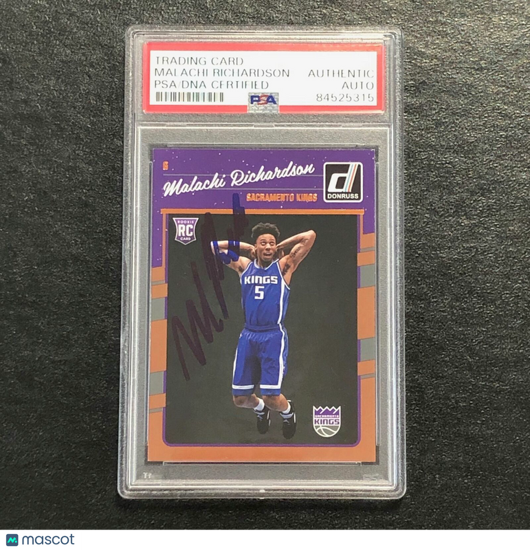 2016-17 Donruss #169 Malachi Richardson Signed Card AUTO PSA Slabbed RC Kings