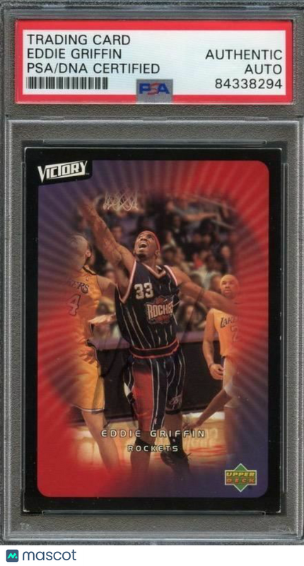 2003-04 Upper Deck Victory #32 Eddie Griffin Signed Card AUTO PSA Slabbed Rocket