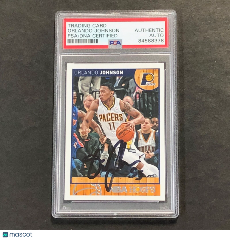 2013-14 NBA Hoops #64 Orlando Johnson Signed Card AUTO PSA Slabbed Pacers