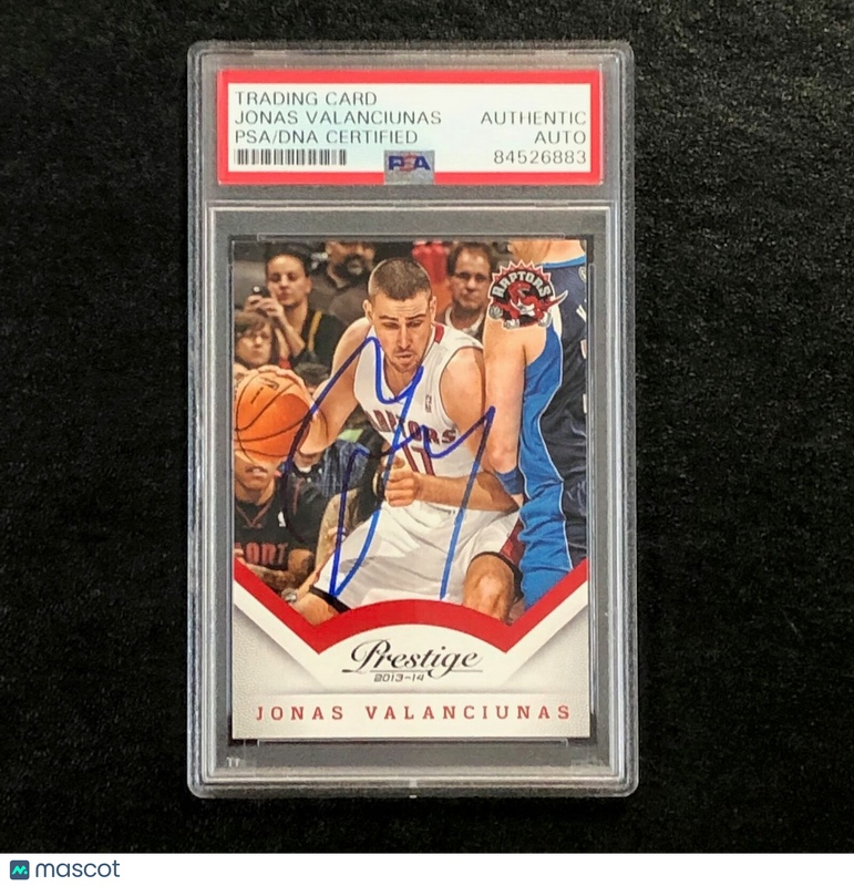 2013-14 Panini Prestige #50 Jonas Valanciunas Signed Card AUTO PSA Slabbed Rapto