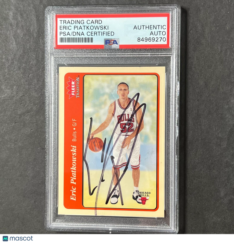 2004-05 Fleer #113 Eric Piatkowski Signed Card AUTO PSA Slabbed Bulls
