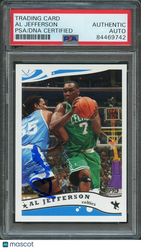 2005-06 Topps #105 Al Jefferson Signed Card AUTO PSA Slabbed Celtics