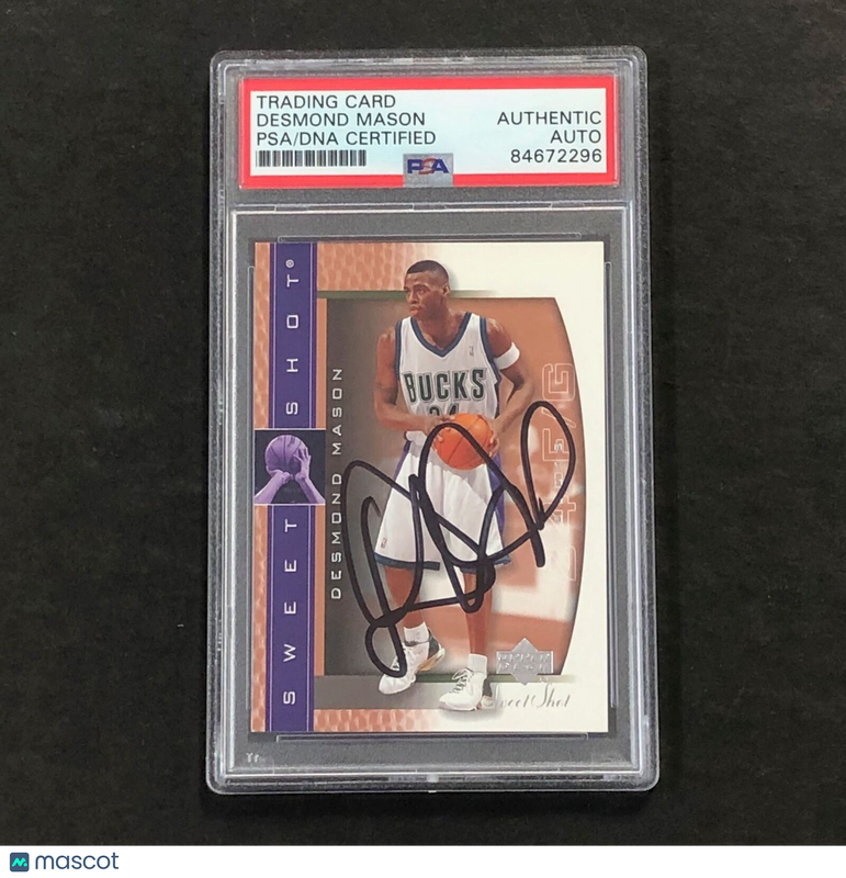 2003 Sweet Shot #46 Desmond Mason Signed Card Auto PSA/DNA Slabbed Bucks