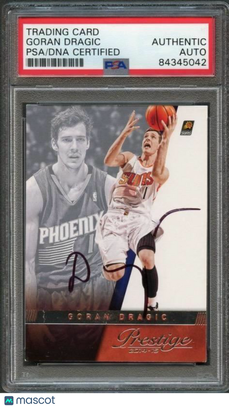 2014-15 Prestige #90 Goran Dragic Signed Card AUTO PSA/DNA Slabbed Suns