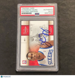 2009-10 Panini Studio #74 Thaddeus Young Signed Card AUTO PSA Slabbed 76ers