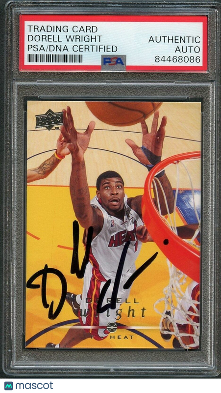 2008-09 Upper Deck #94 Dorell Wright Signed Card AUTO PSA Slabbed Heat