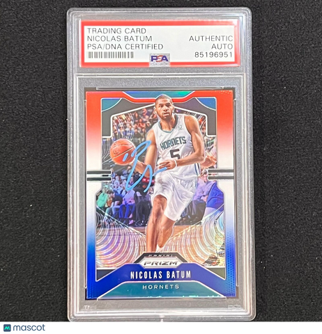 2019-20 Panini Prizm #57 Nicolas Batum Signed Card AUTO PSA Slabbed Hornets