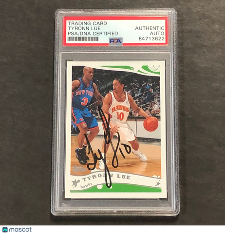 2005-06 Topps #172 Tyronn Lue Signed Card AUTO PSA Slabbed Hawks
