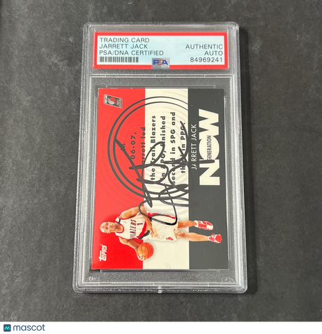 2007 Topps Generation Now #GN19 Jarrett Jack Signed Card AUTO PSA Slabbed Blazer