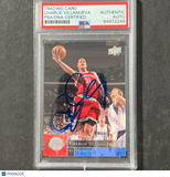 2009-10 Upper Deck #103 Charlie Villanueva Signed Card Auto PSA Slabbed Pistons