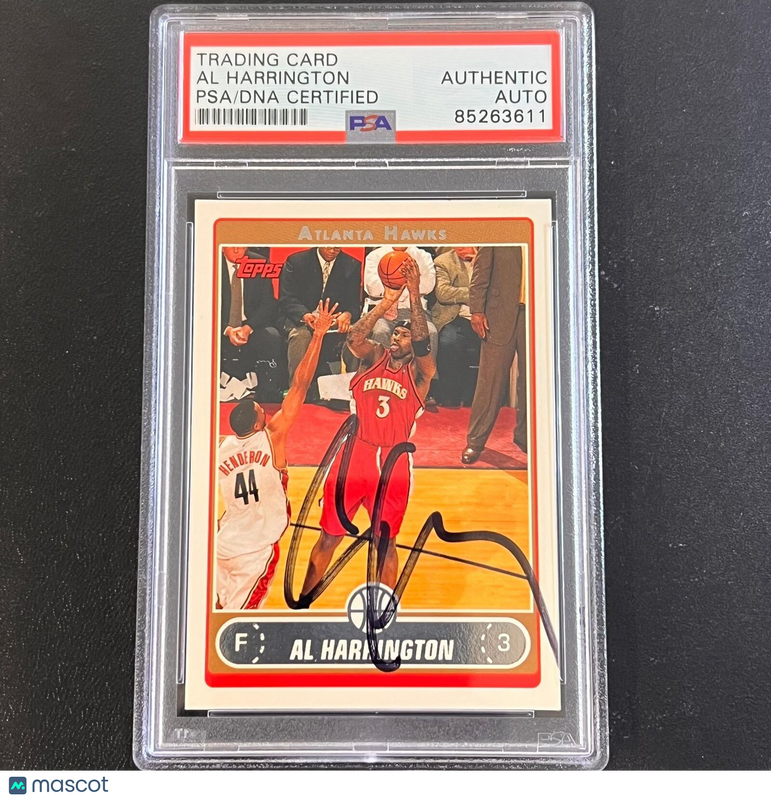 2006 Topps #6 Al Harrington Signed Card AUTO PSA Slabbed Hawks
