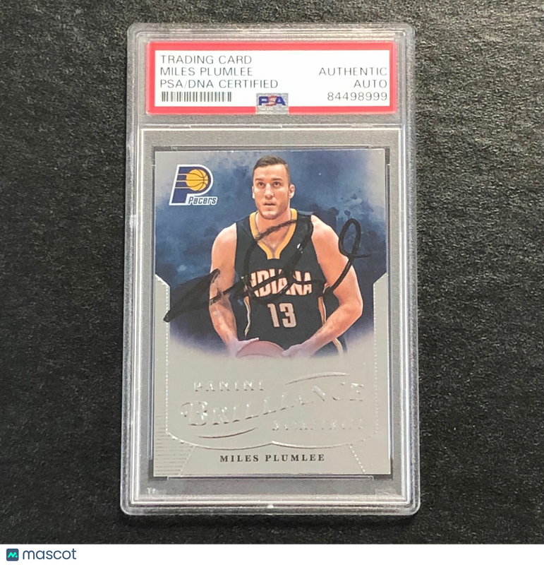 2012-13 Panini Brilliance #275 Miles Plumlee Signed Card AUTO PSA Slabbed Pacers