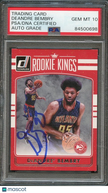 2016-17 Donruss Rookie Kings #18 DeAndre Bembry Signed Card AUTO 10 PSA Slabbed