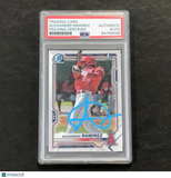 2021 Bowman Chrome #BCP-145 Alexander Ramirez Signed Card Auto PSA Slabbed Angel