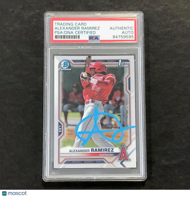 2021 Bowman Chrome #BCP-145 Alexander Ramirez Signed Card Auto PSA Slabbed Angel