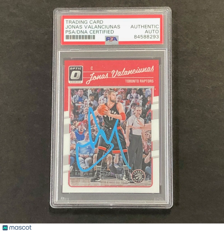 2016-17 Panini Donruss Optic #107 Jonas Valanciunas Signed Card AUTO PSA Slabbed
